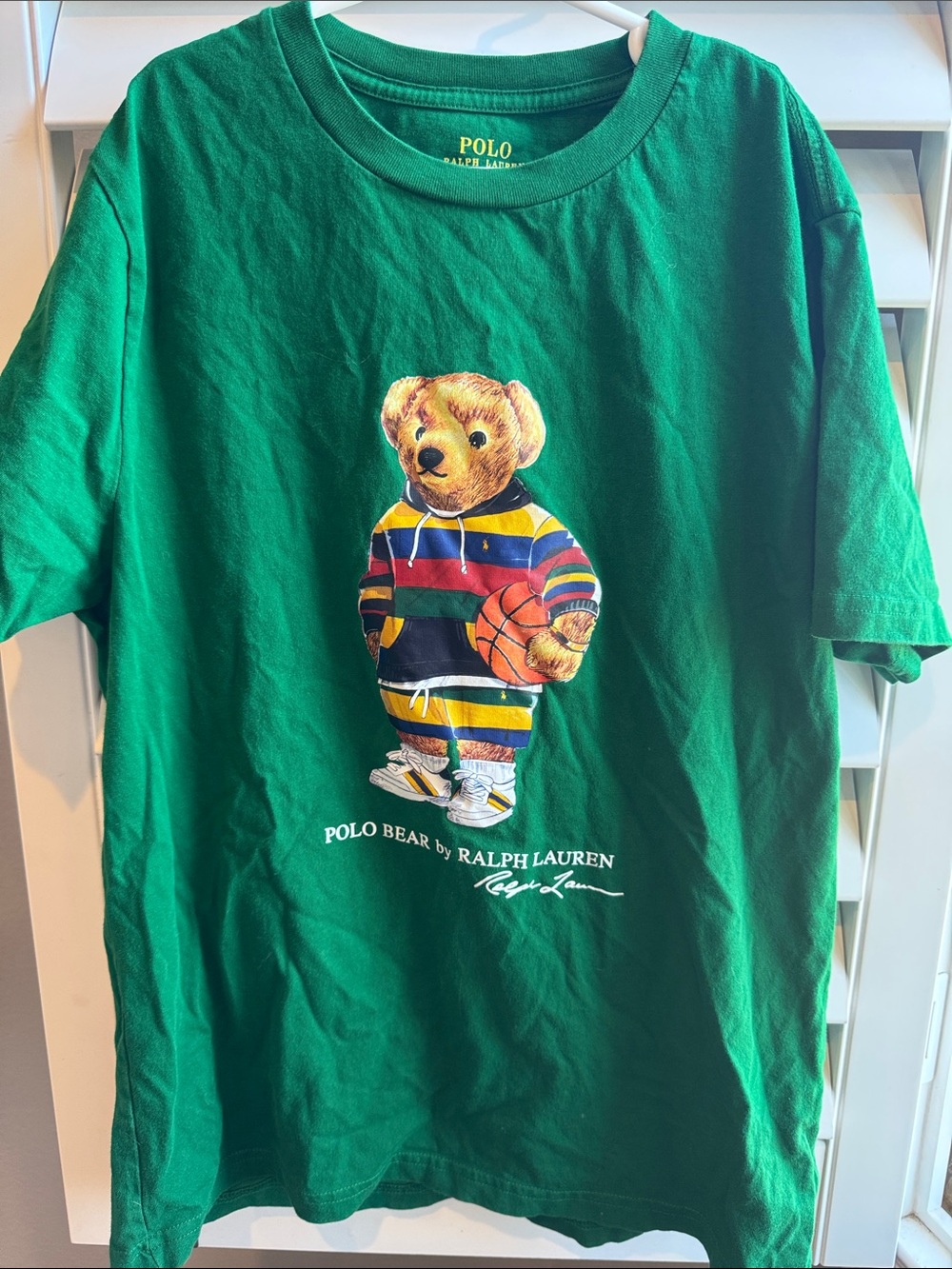 Polo by Ralph Lauren Green Kids T-Shirt with Bear Graphic